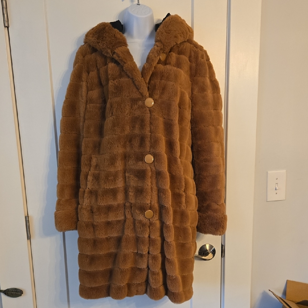 NEW Reversible 2 In 1 Jacket. Soft Faux Fur On One Side